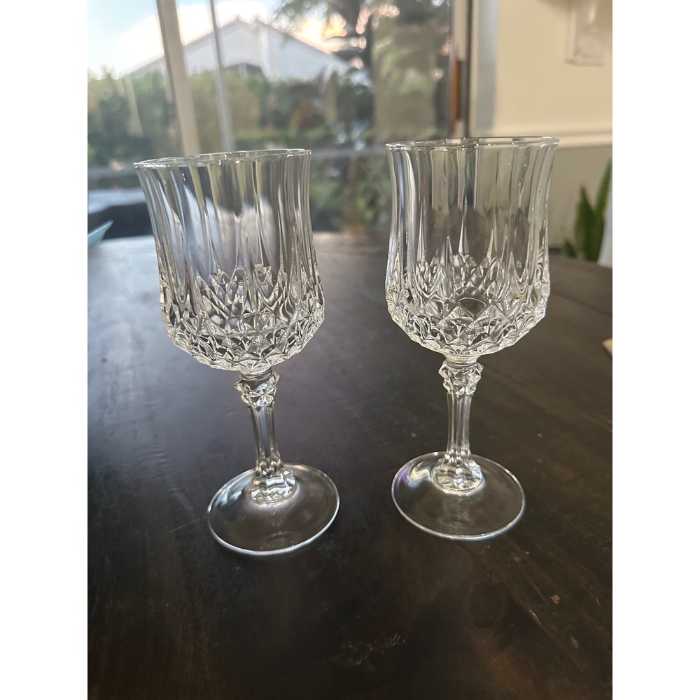 Waterford Glengarriff Crystal Champagne Flutes Pair 7.25" Signed Ireland  EUC